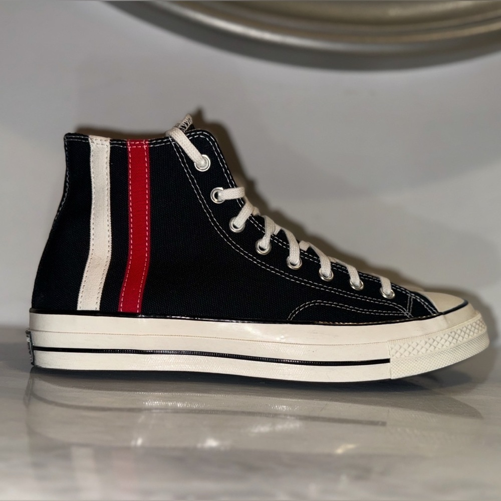 Converse Chuck Taylor All Star 70 High Top Shoes Red & White Stripe - Men’s 11.5 - Picture 11 of 14